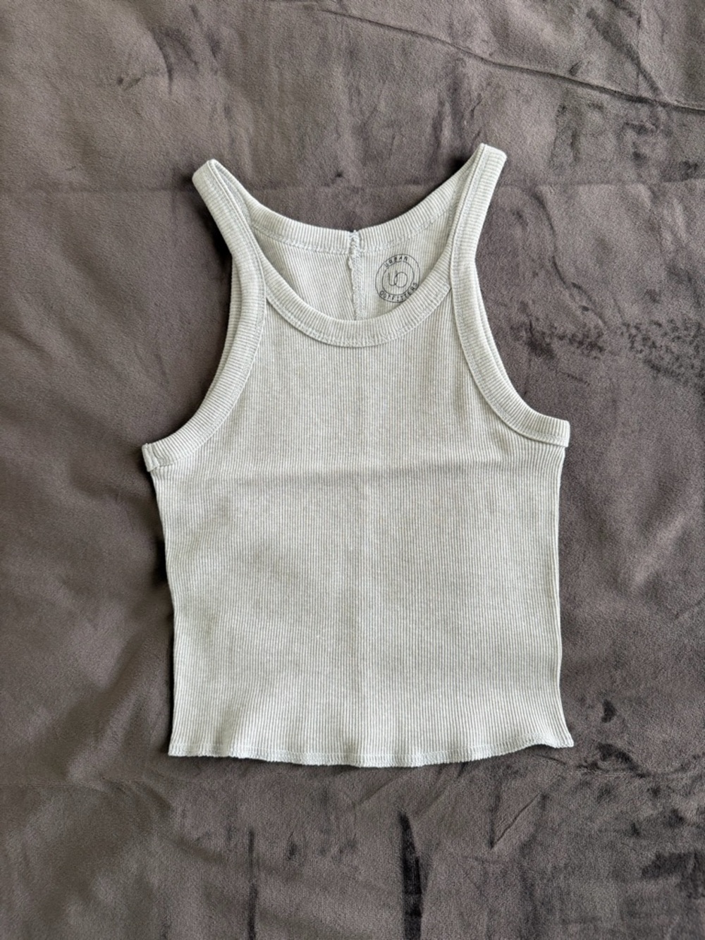 Urban Outfitters Sleeveless Ribbed Tank Top Light Gray
